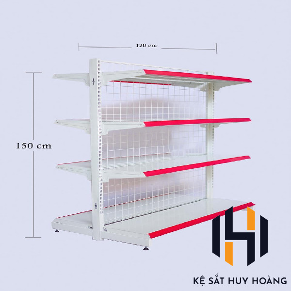 Kích thước kệ để hàng siêu thị đôi siêu thị 4 tầng