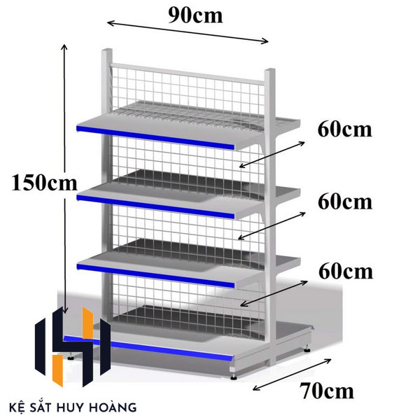 Kích thước kệ để hàng siêu thị có ảnh hưởng rất lớn đến khả năng trưng bày háng hóa