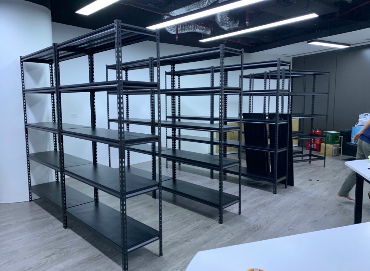 Kệ V Cài 5 tầng: dài 1m, rộng 0,3m, cao 2m, 5 tầng